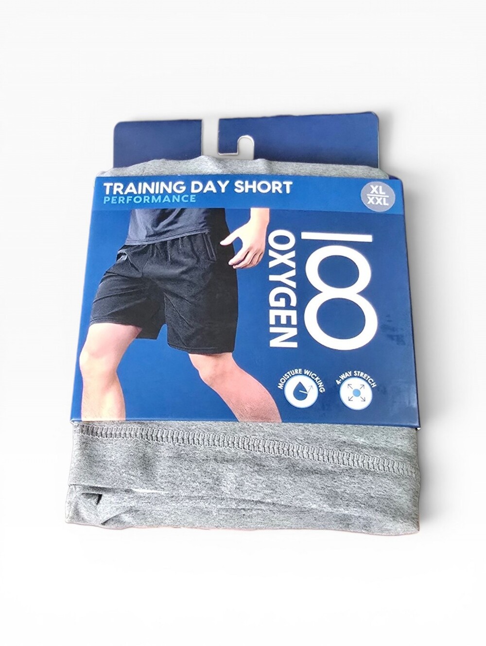 40" - 44" Oxygen 8 Men’s XL XXL Performance Training Shorts Gray New